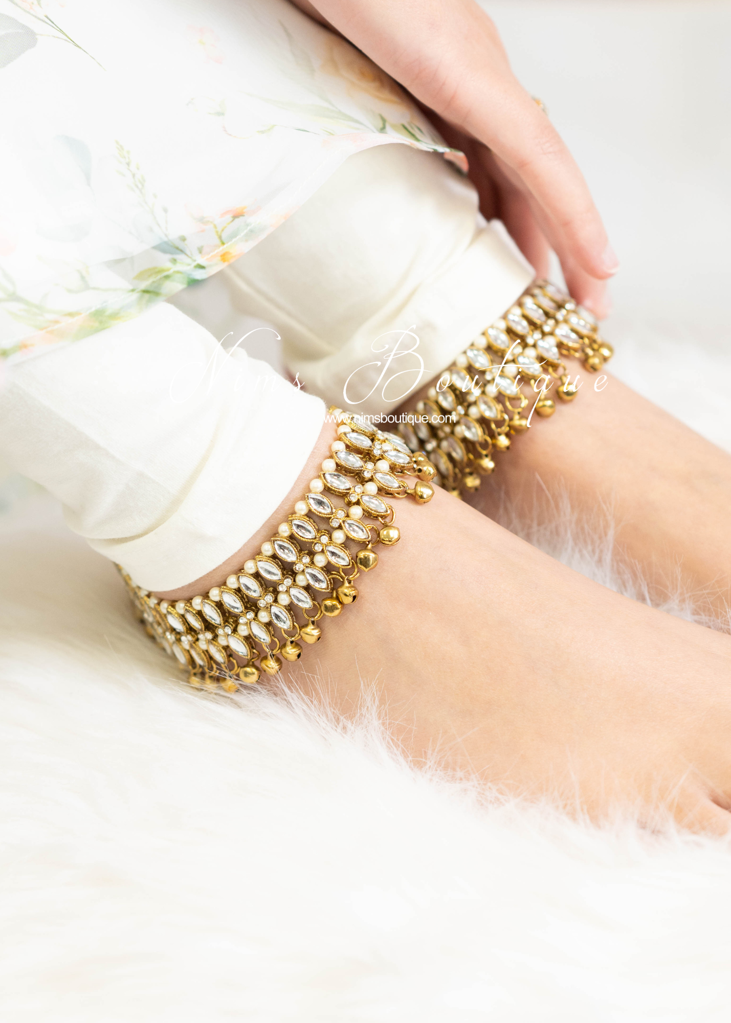 Gold Ghungroo Anklets with Bells
