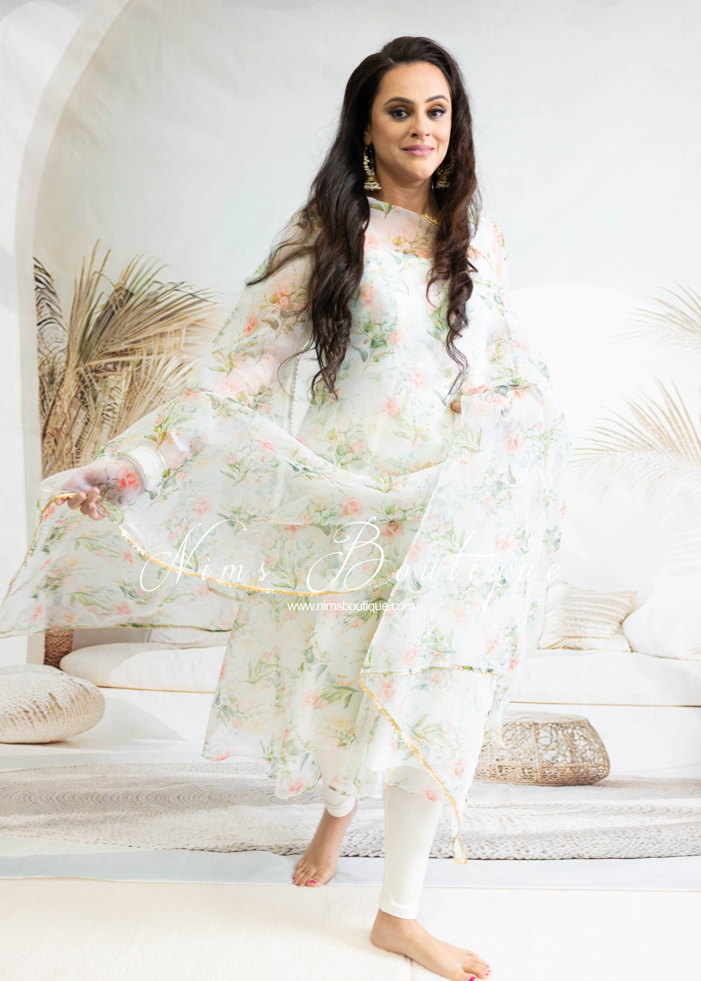 Kiera Ivory Floral Pajami Suit (sizes 4-22)