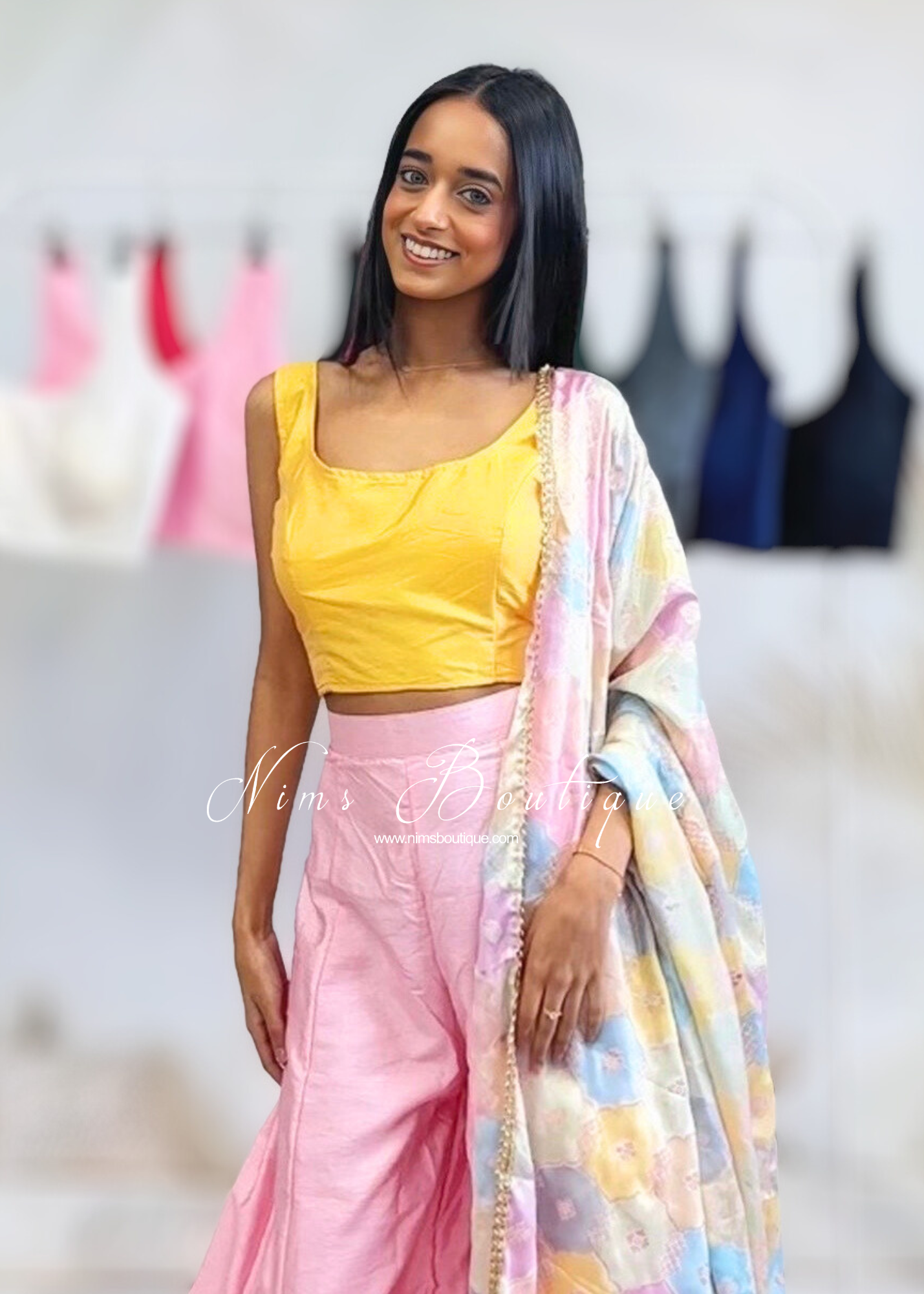 The NB Yellow Silk Blouse (petite sizes 4-8)