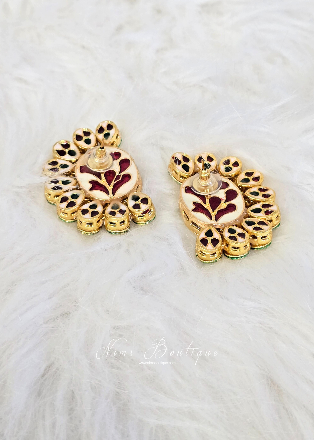 Peacock Kundan Stud earrings