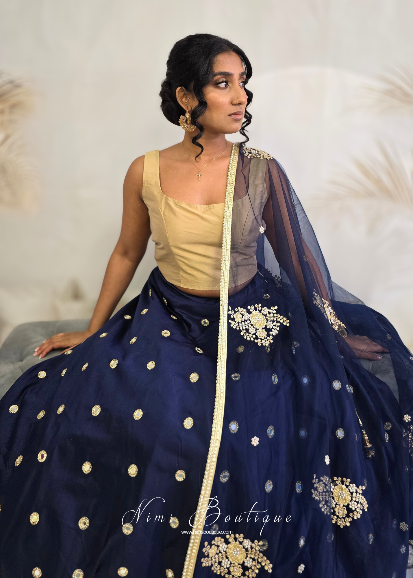 Sleeveless Gold Silk Blouse (6-28)