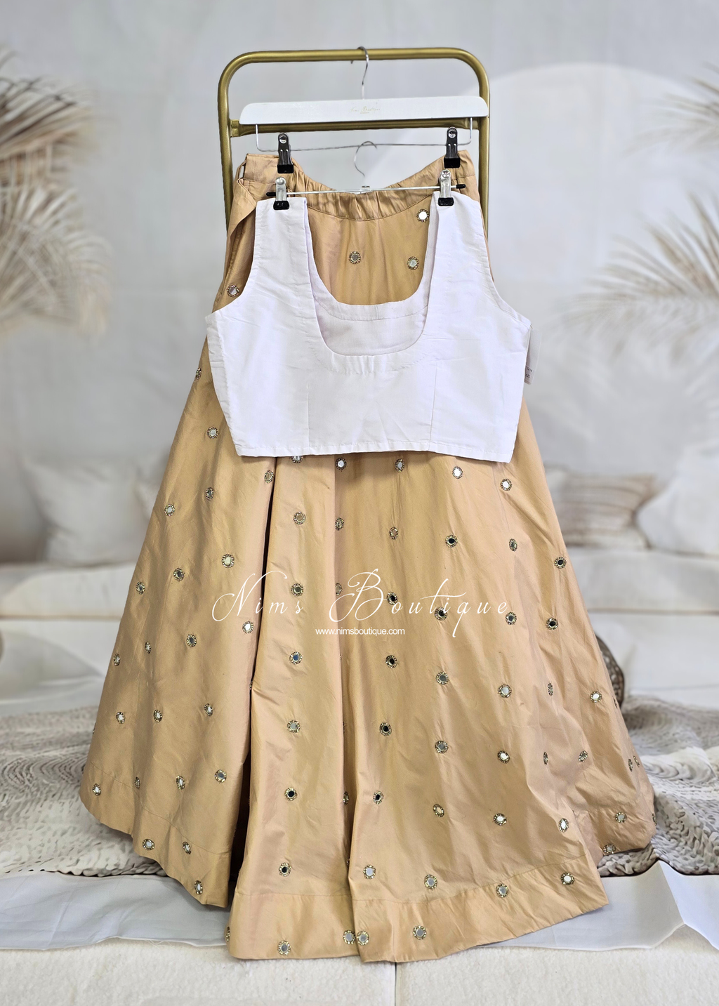 Rani Luxury Gold Mirror readymade skirt/lehnga (sizes 4-24)