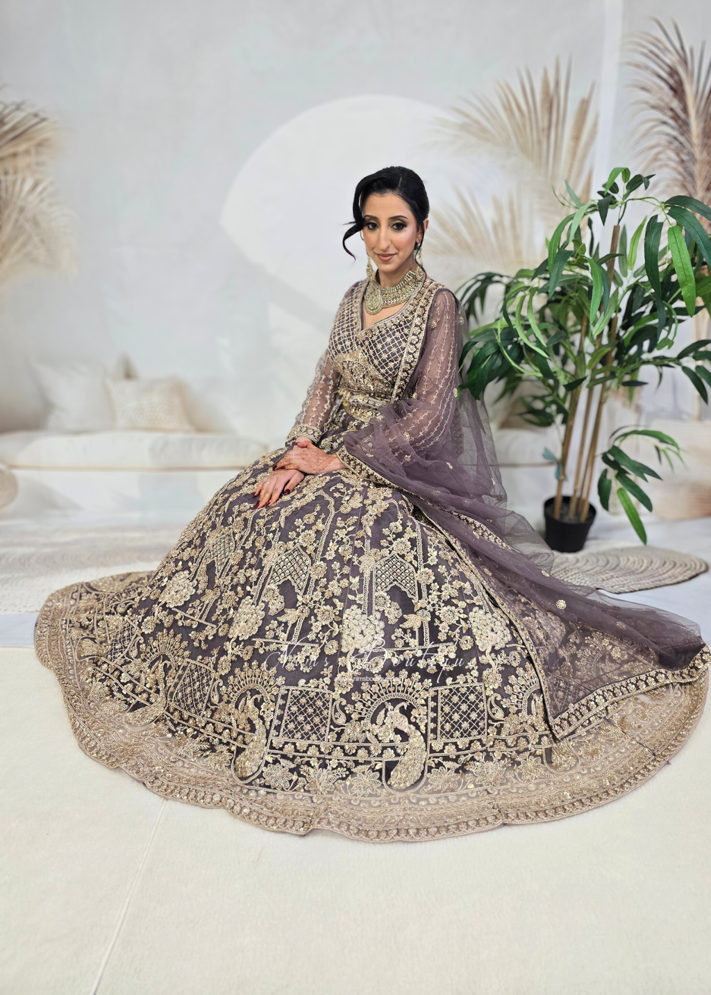 Luxury Dusky Lilac Lehenga (size 12)