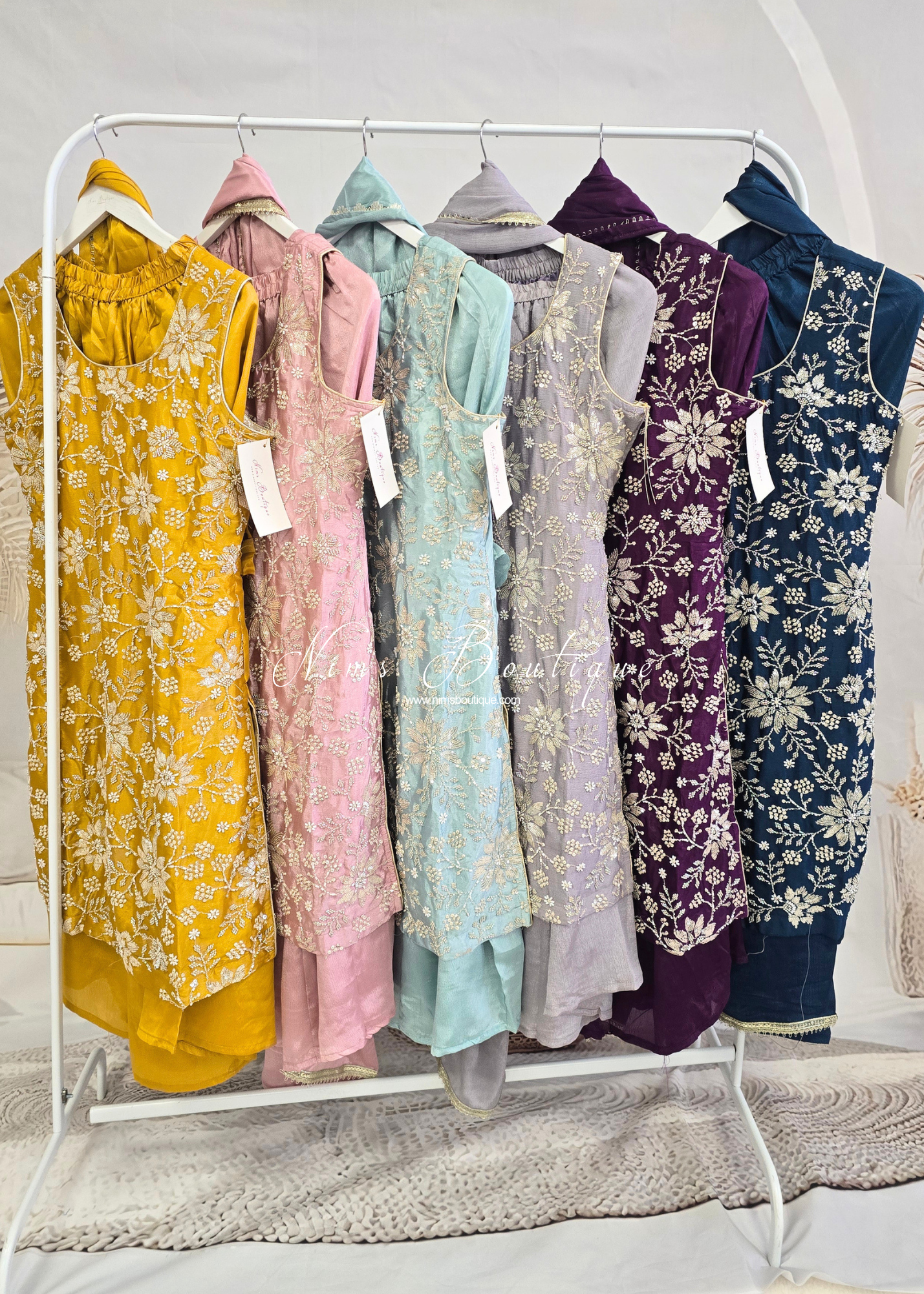 Pearl Embellished Sharara Suit (10-12)