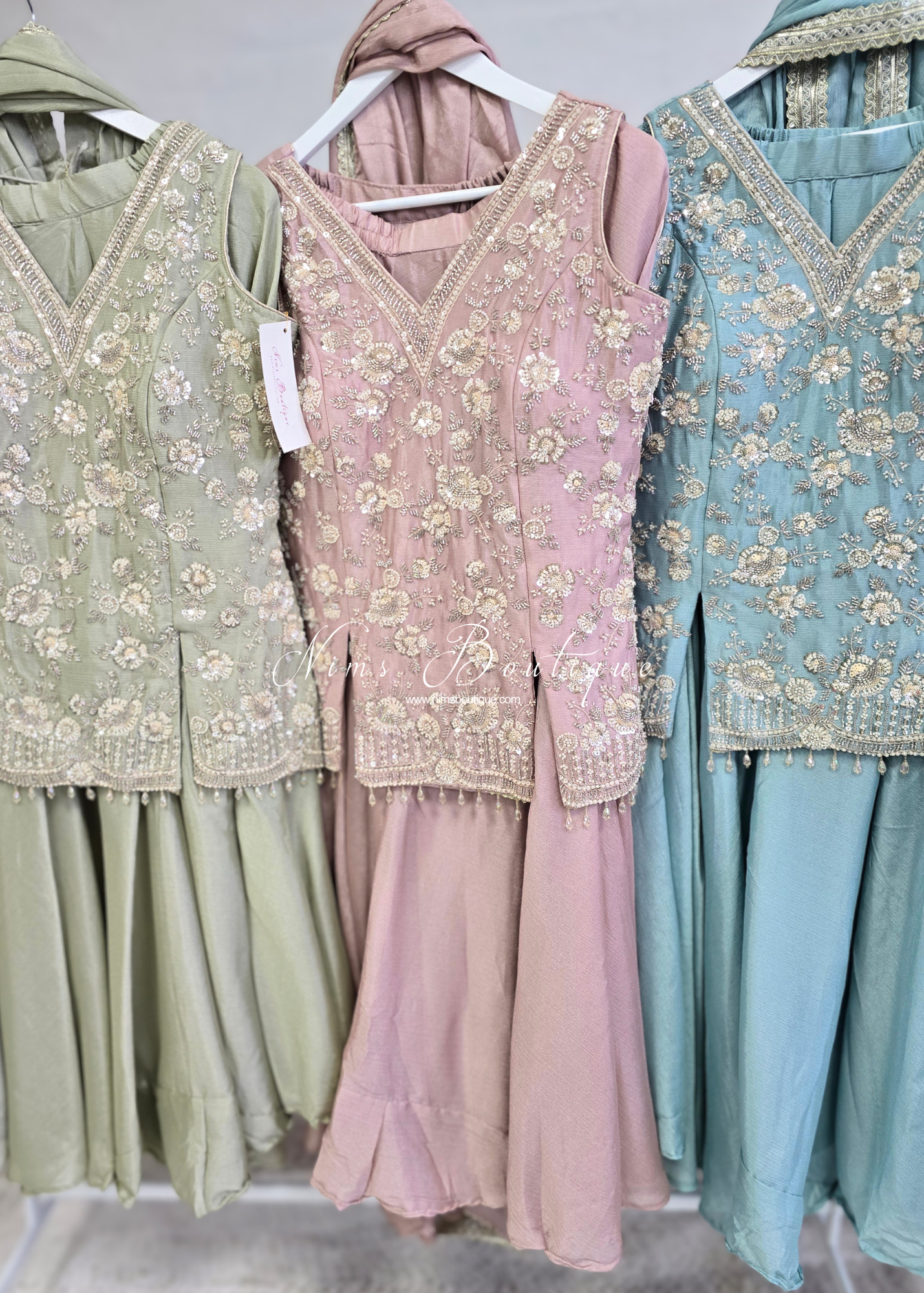 Luxury Short Embellished Sharara Suit (10-12)