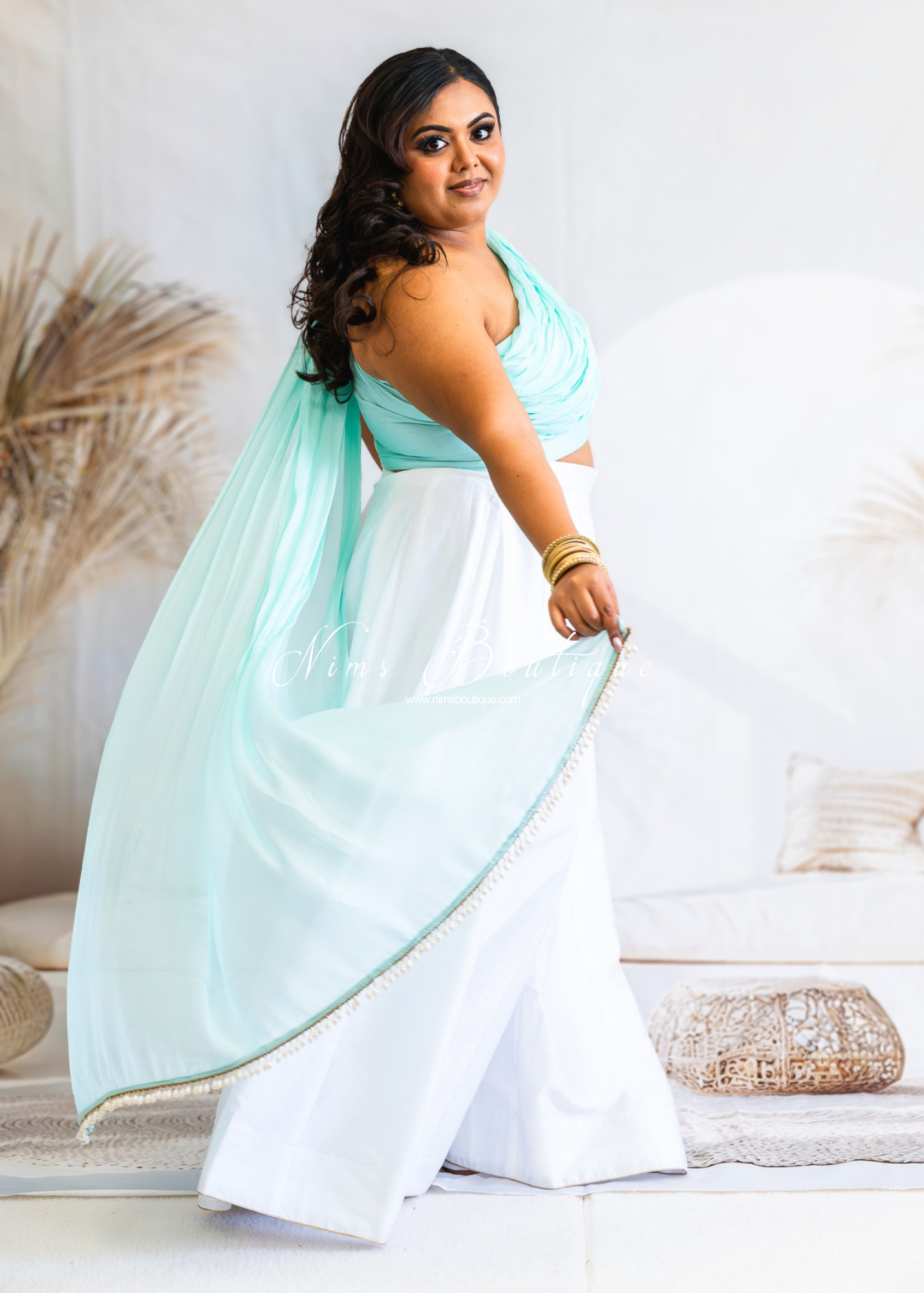 Arya White Flared Trousers (sizes 4-18)