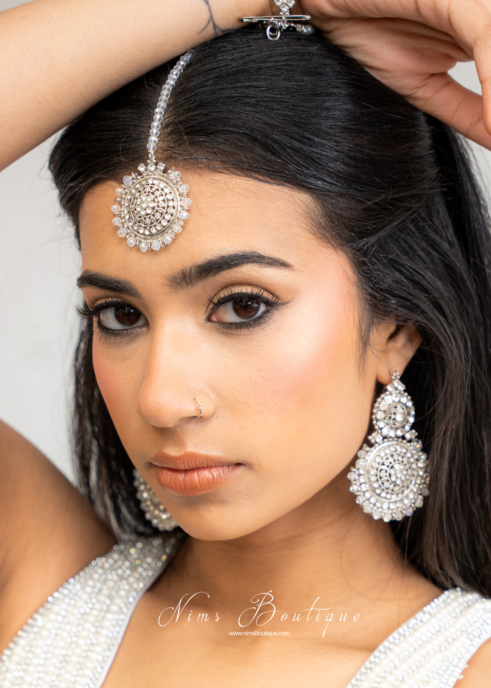 Royal Silver & Clear Tikka Set