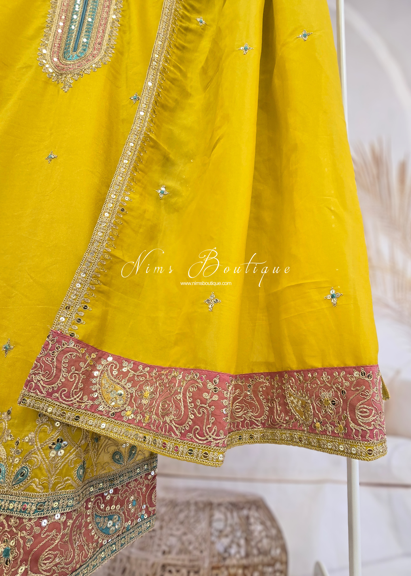 Mustard Yellow Salwar Suit (Size 10-12)