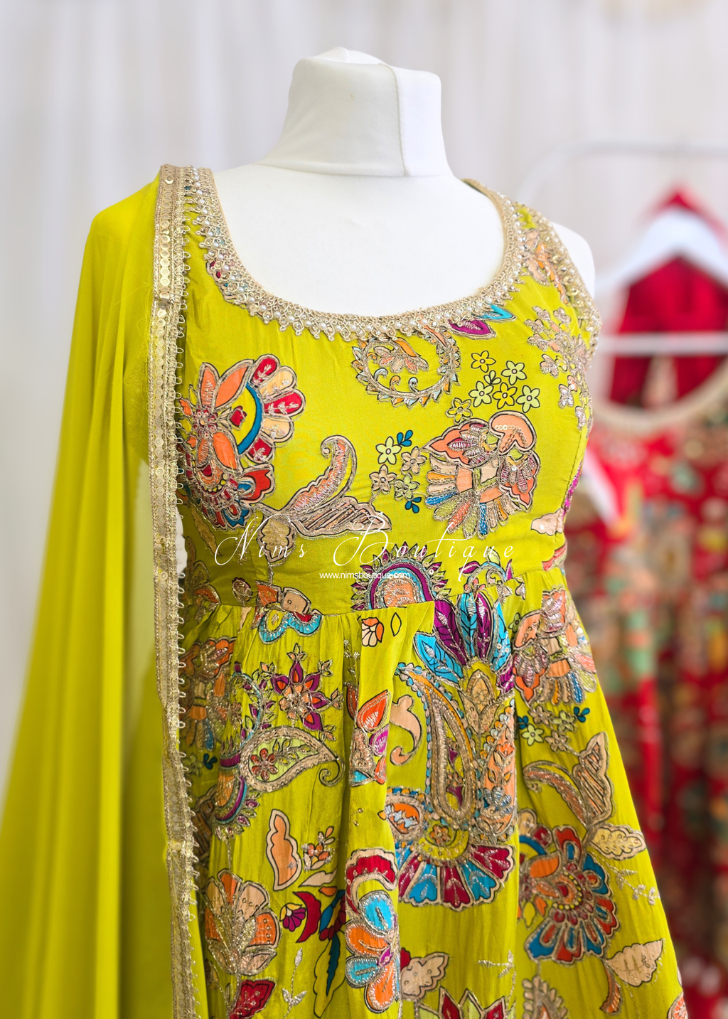 Frock Embellished Gharara Suit (size 10-12)