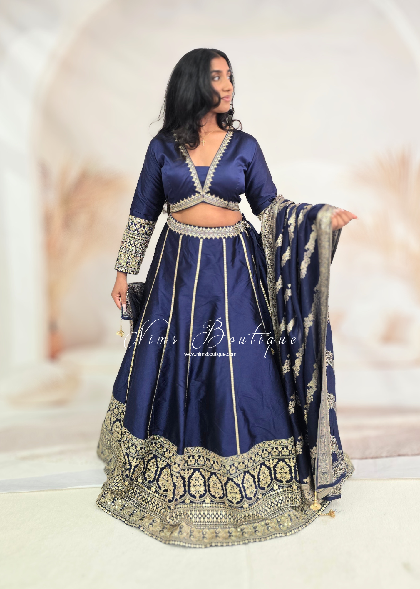 Luxury Silk Long Sleeve Lehnga (size 12-14)