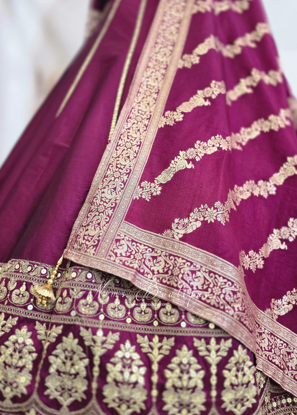 Luxury Silk Long Sleeve Lehnga (size 12-14)