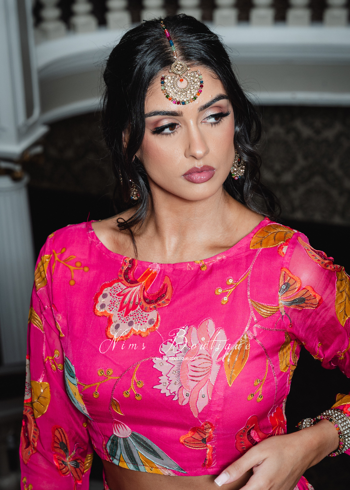 Royal Multicolour & Gold Stone Chand Tikka Set