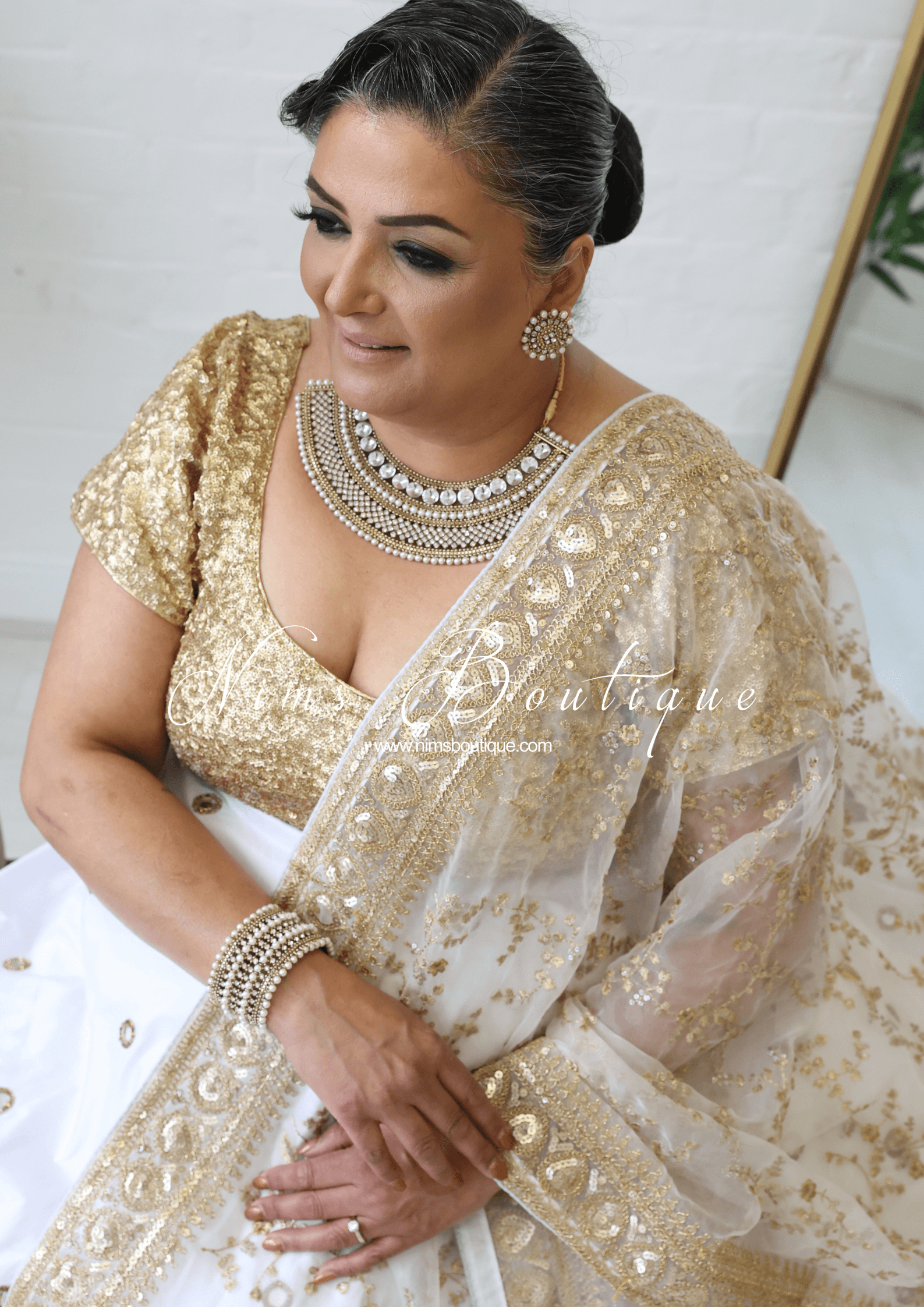 Nims Boutique Royal Jhanvi Antique Gold & Pearl necklace