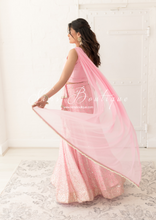 Arya Baby Pink Luxury One Shoulder & Dupatta blouse (6-14)