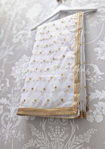 Luxury White Net Sequin Dupatta/Chunni