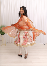 Dahlia Luxury Ivory Floral Anarkali Suit with Pajami (size 6-20)