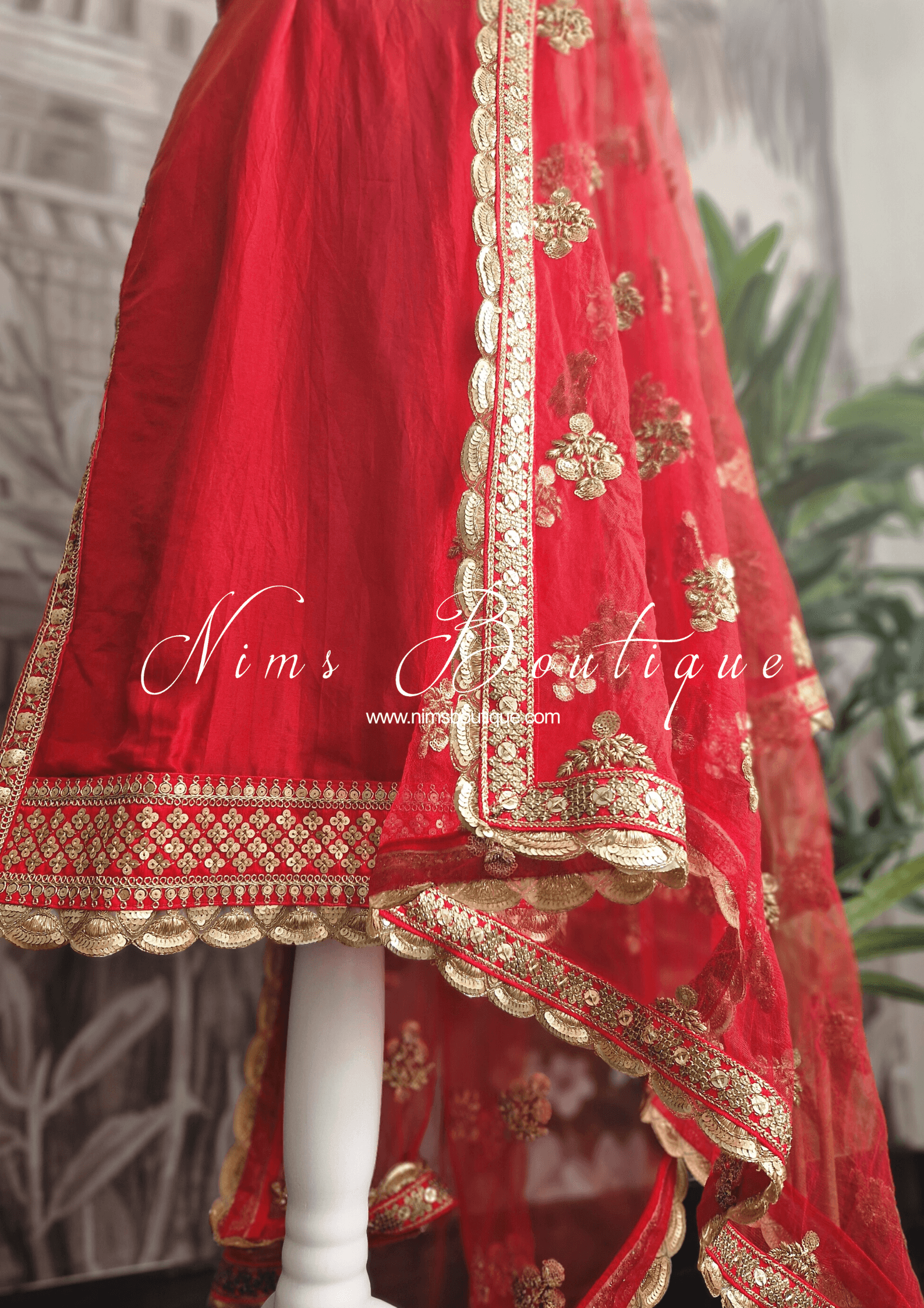 Nims Boutique The NB Classic Sleeveless Red Silk Pajami Suit sizes 4 to 20