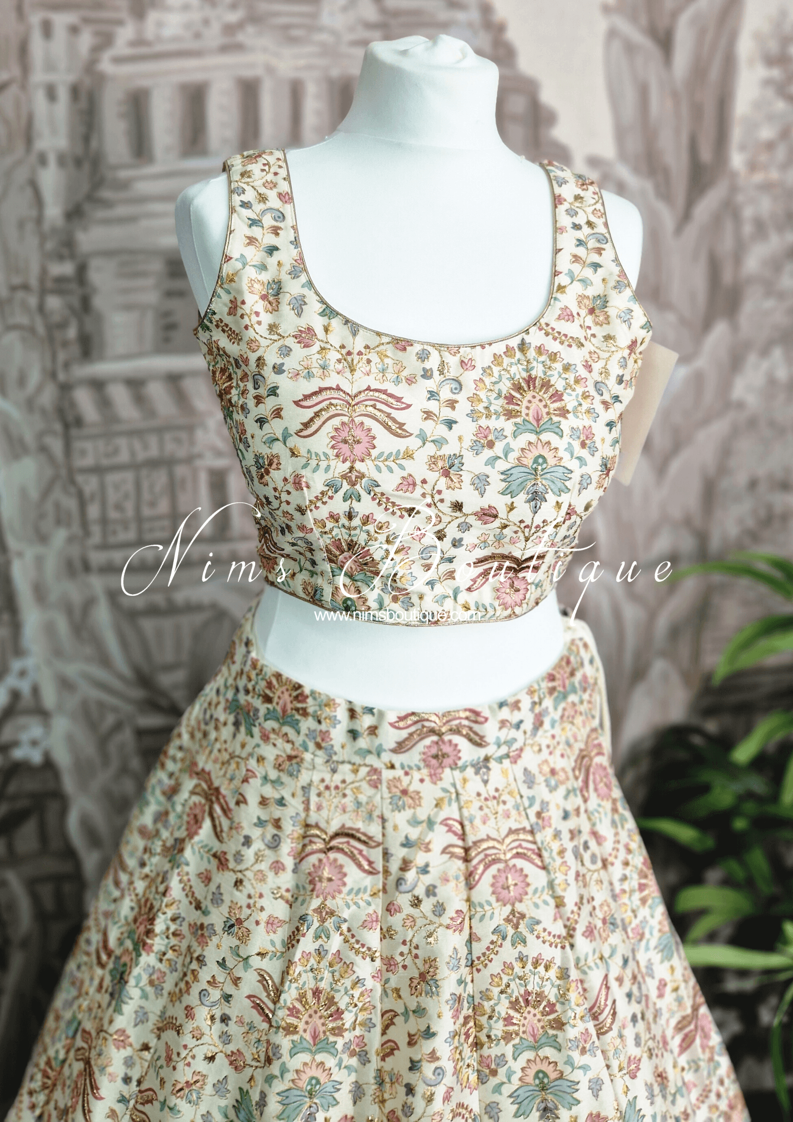 Nims Boutique Mia Ivory & Pastel Lehnga sizes 4-16