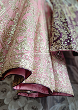 Luxury Silk Purple & Pink Embellished Sharara Suit Size 12-14