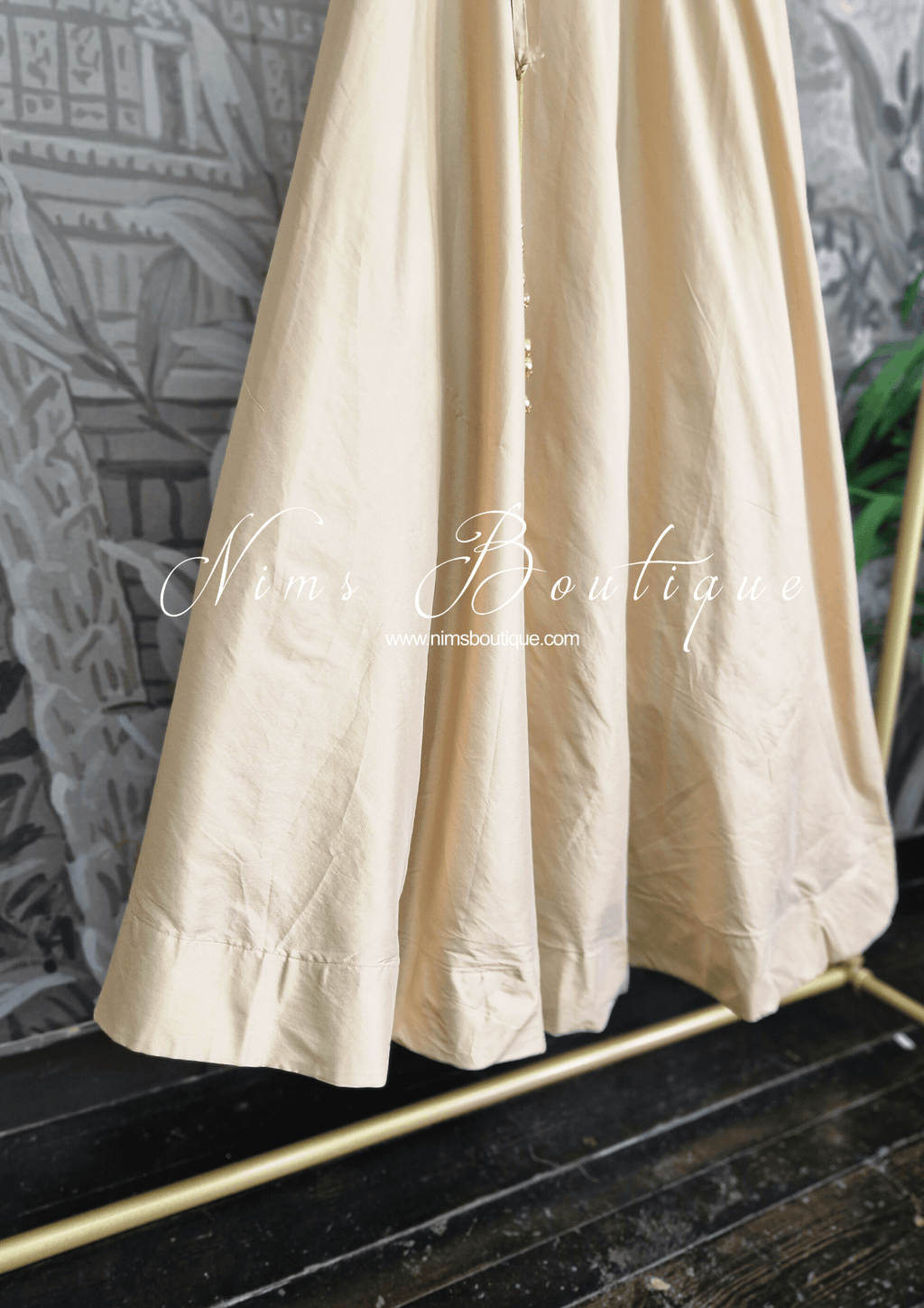 Nims Boutique Readymade Light Gold Silk skirt/lehnga sizes 6-18