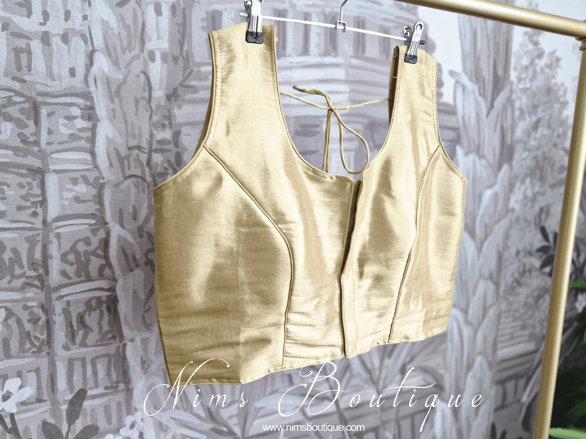 Nims Boutique The NB Dusky Gold Blouse 16-18