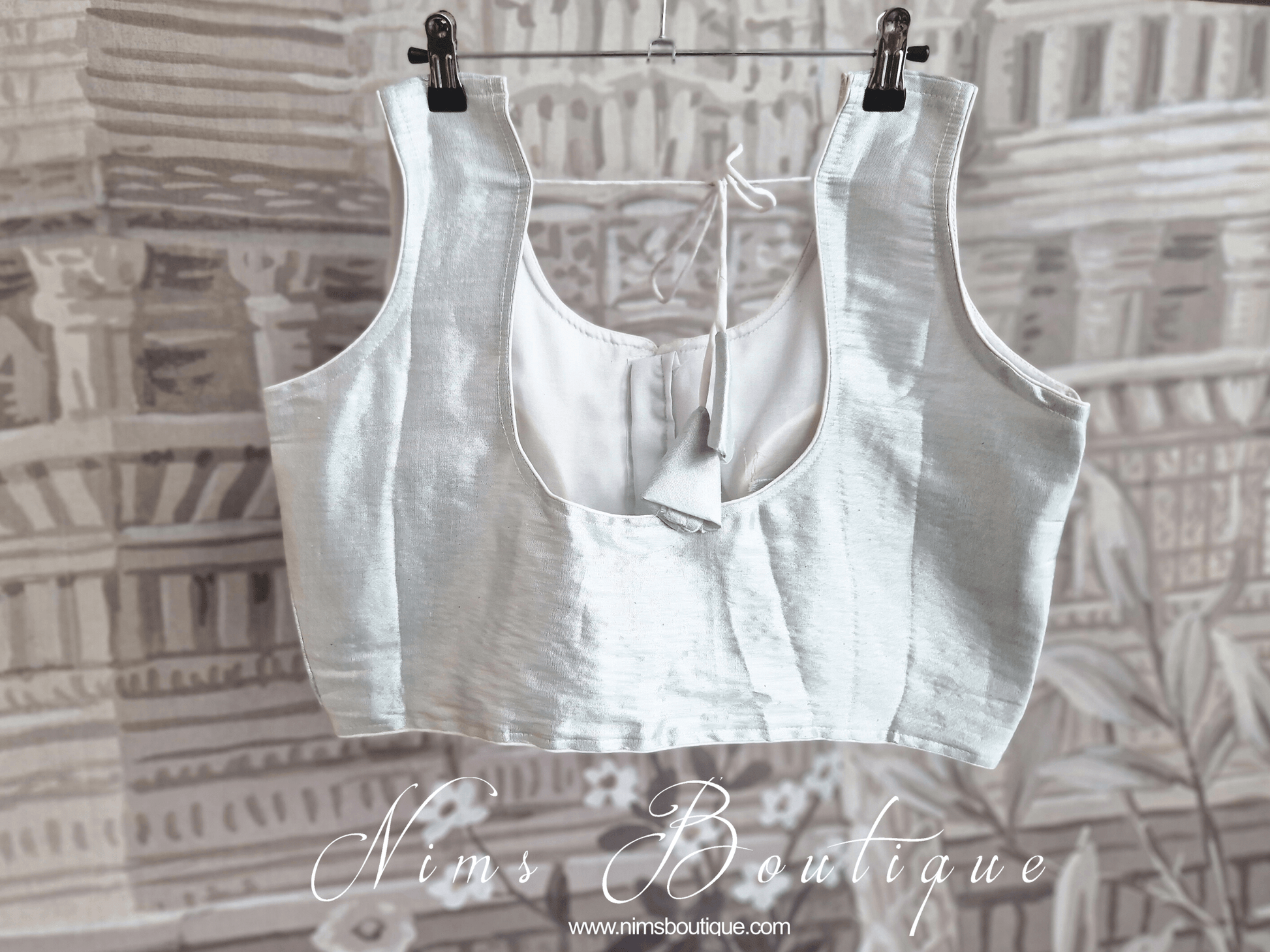 Nims Boutique The NB Silver Blouse 16-18