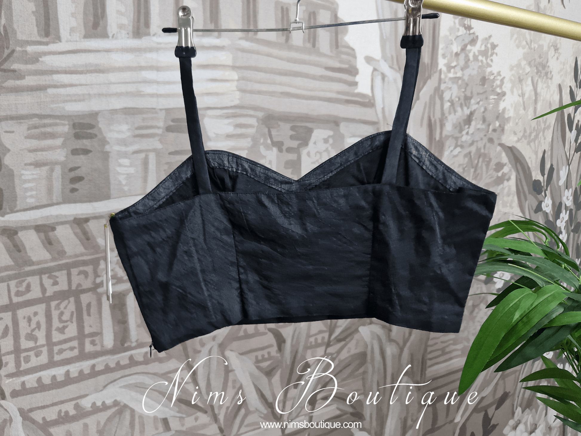 Nims Boutique Gia Black Strap Blouse sizes 4-14