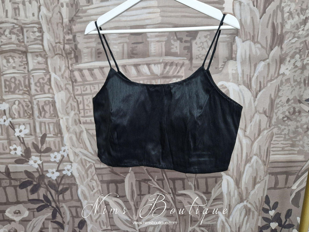 Nims Boutique Maya Black Thin Strap Blouse size 4-16