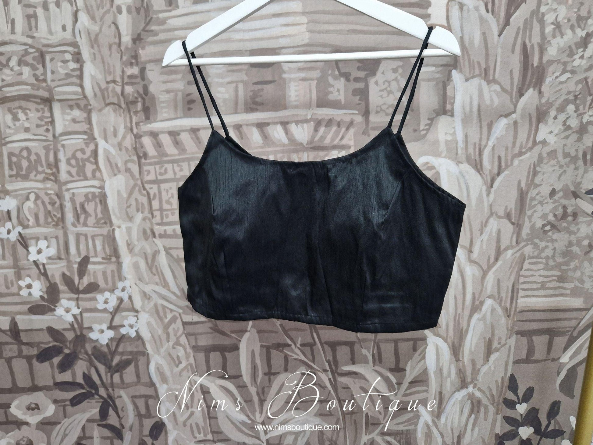 Nims Boutique Maya Black Thin Strap Blouse size 4-16