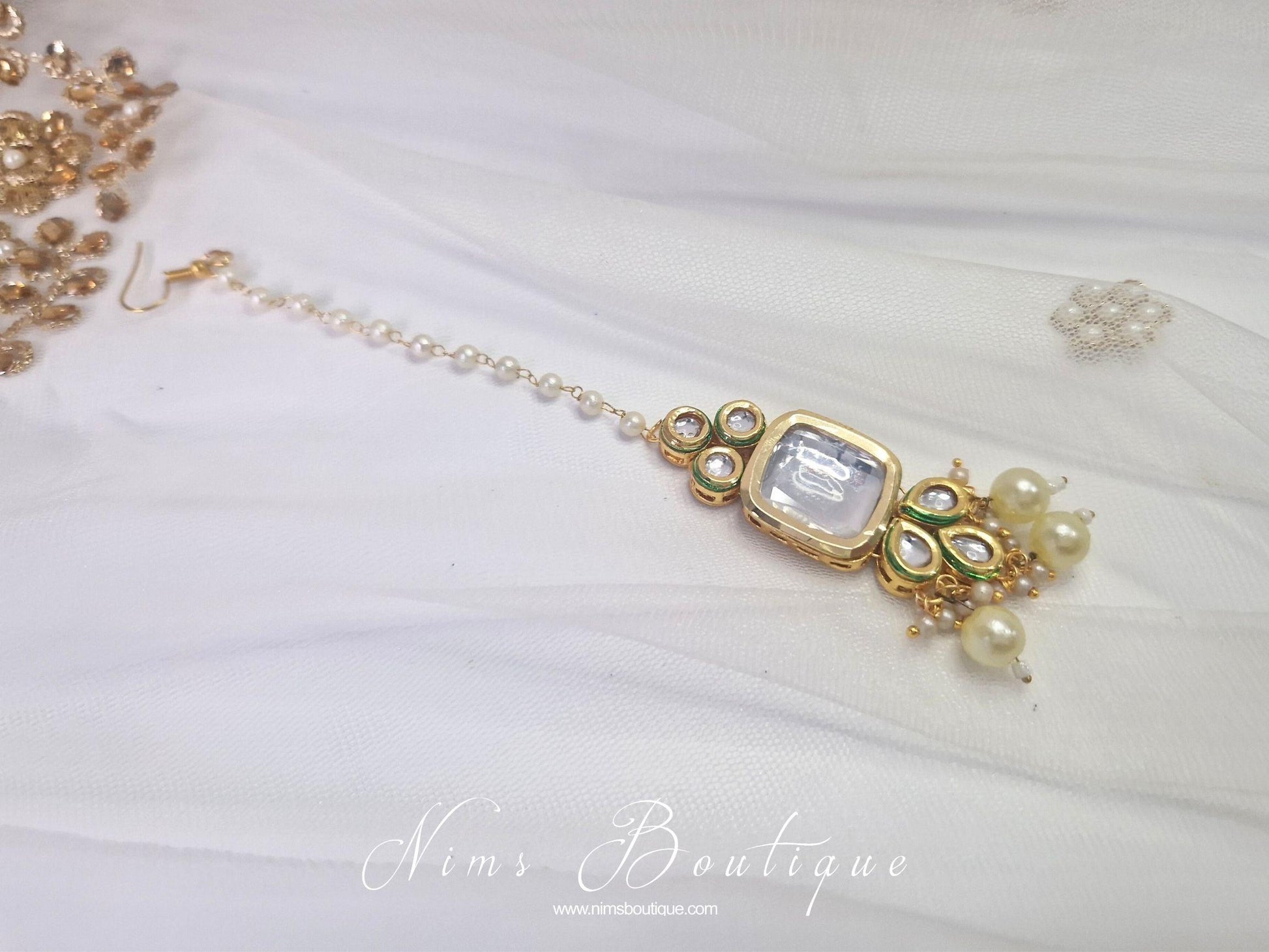 Nims Boutique Raman Kundan & Pearl Tikka