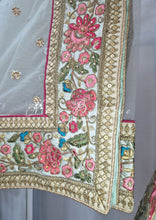 Anushka Luxury Semi Stitched Mint & Pastels Thread Embroidered Lehnga