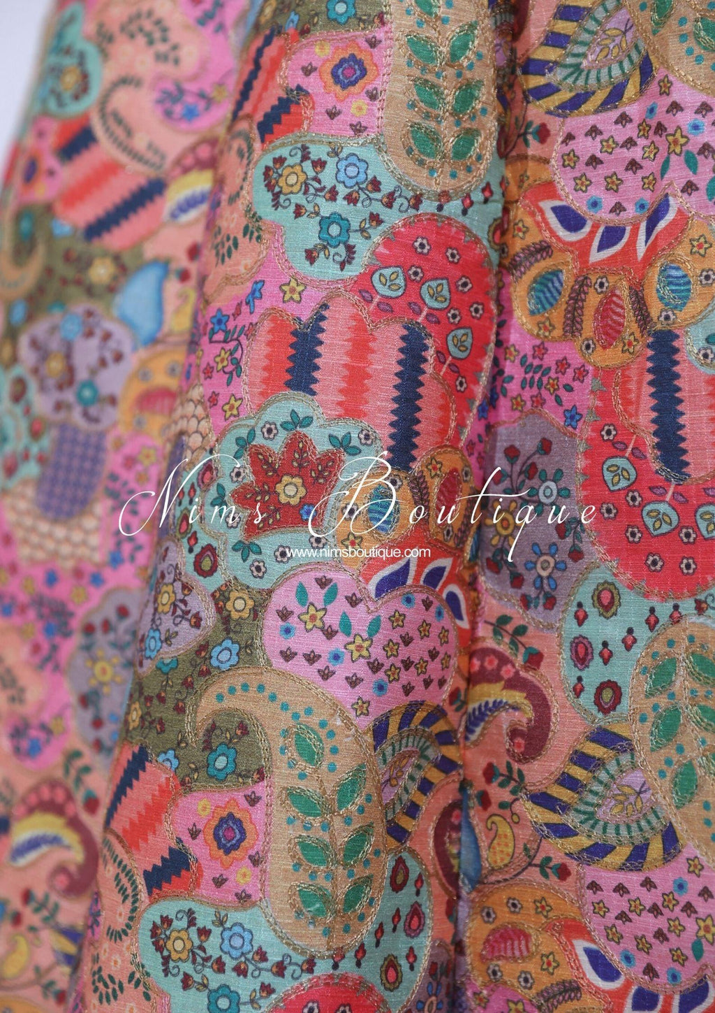 Nims Boutique Suraiya Luxury Pinks Printed Skirt sizes 6-18