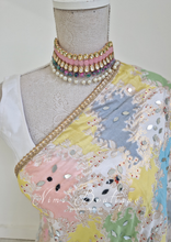 Sitara Luxury Ivory & Pastel Multicolour Mirror Dupatta/Chunni