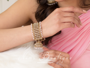 Royal Blush Bracelet with hanging chumka