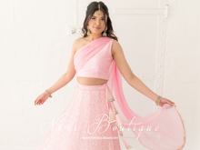 Arya Baby Pink Luxury One Shoulder & Dupatta blouse (6-14)