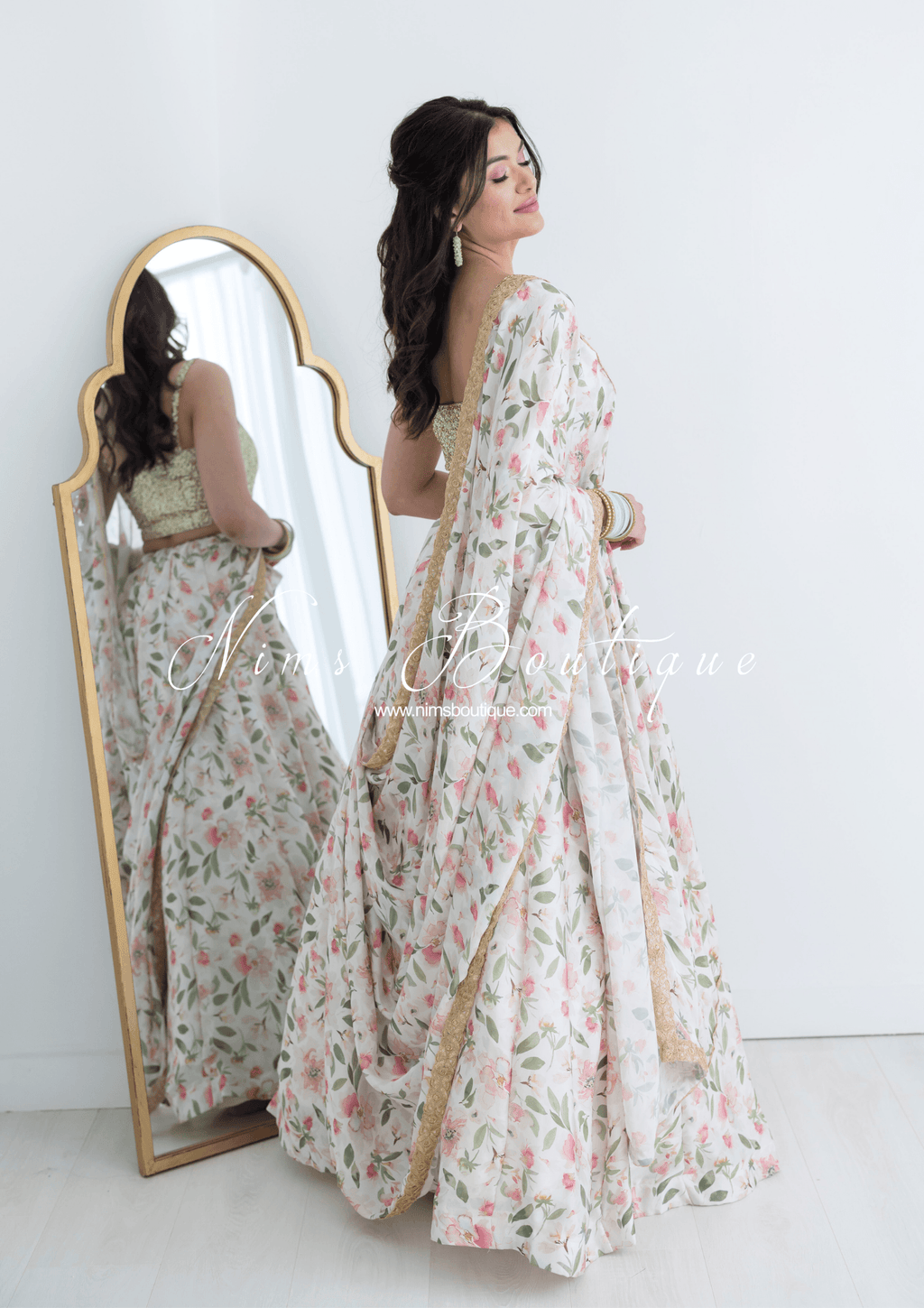 Nims Boutique Olivia Satin Print readymade skirt/lehnga sizes 6-22