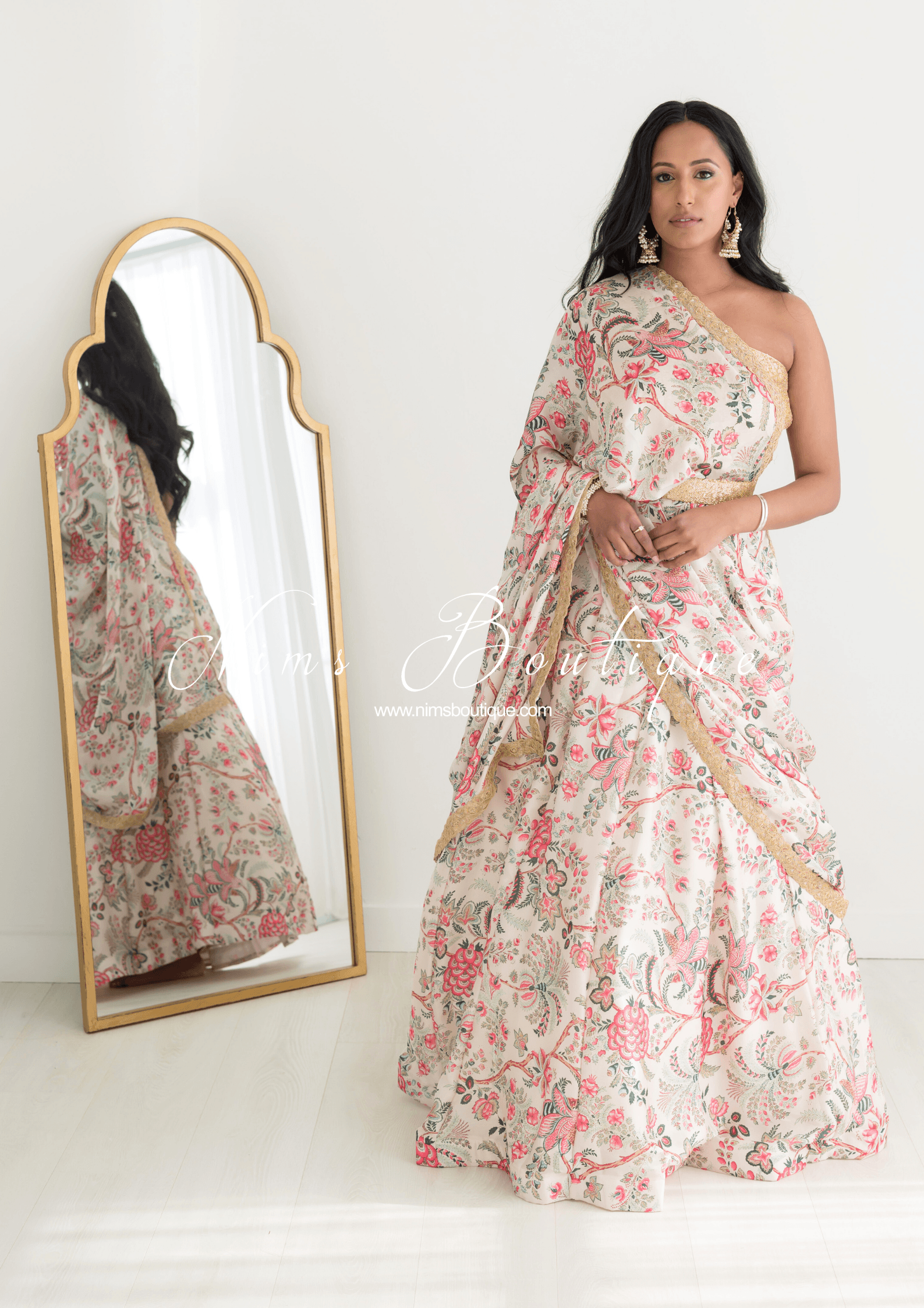 Nims Boutique Kitara Satin Print readymade skirt/lehnga sizes 6-22