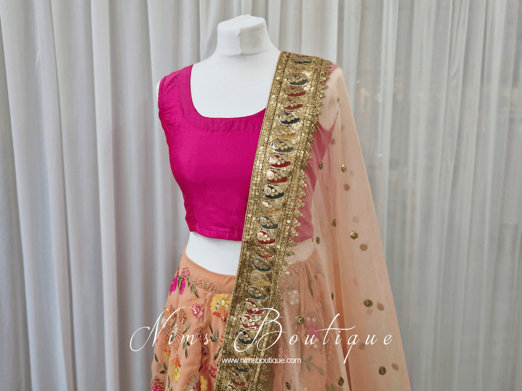 Nims Boutique Sleeveless Bright Pink Silk Blouse 4-18