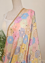 Sitara Luxury Pastel Multicolour Mirror Dupatta/Chunni