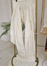 The NB Classic Long Sleeved Ivory Silk & Multicolour Salwar Suit (8-20)