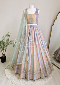 Pastel Stripe Lehnga (sizes 4-16)