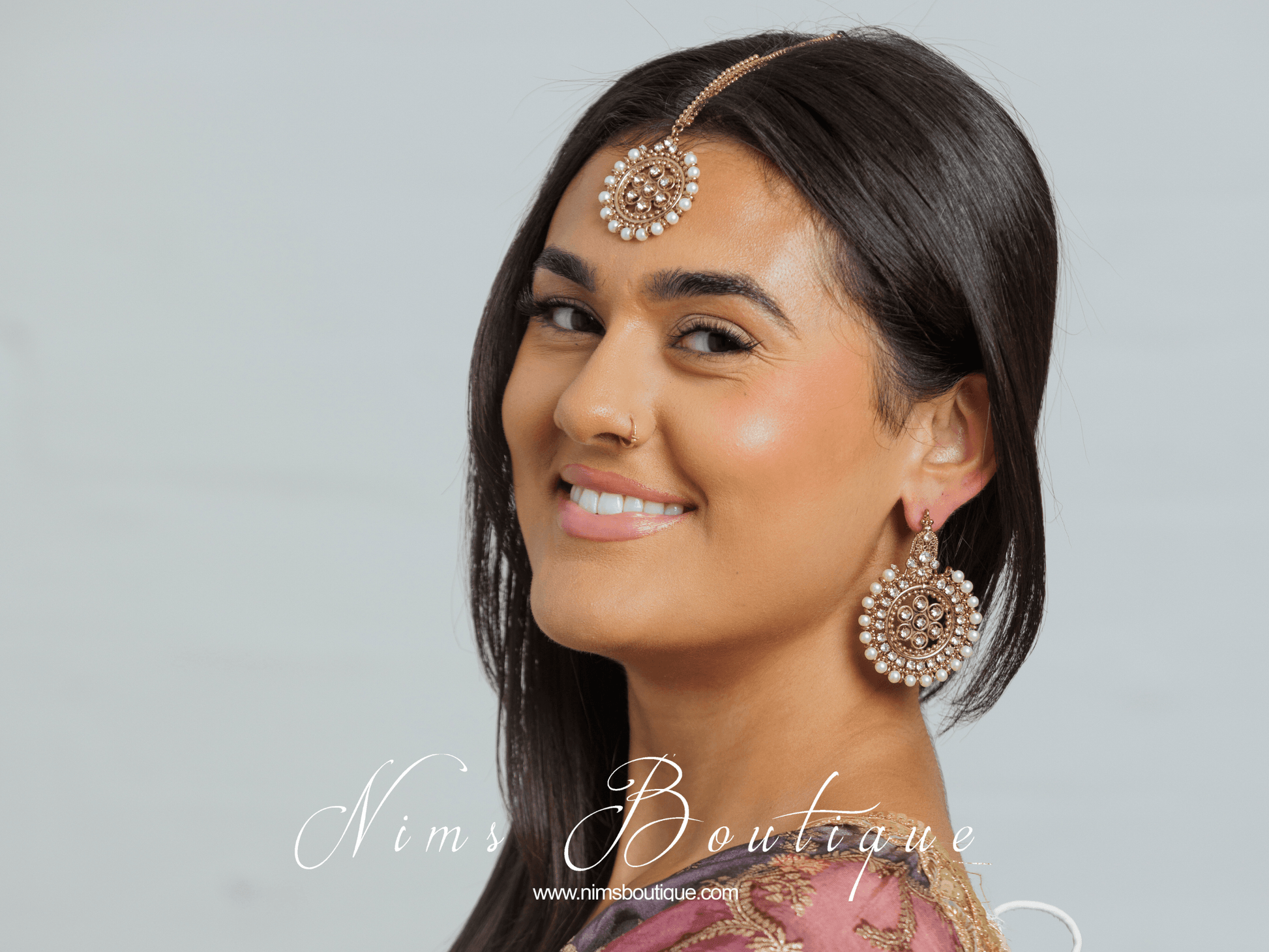 Nims Boutique Kriti Royal Pearl Tikka Set
