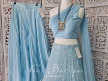 Nishita Dusky Blue & Pink Meenakari Haar Set