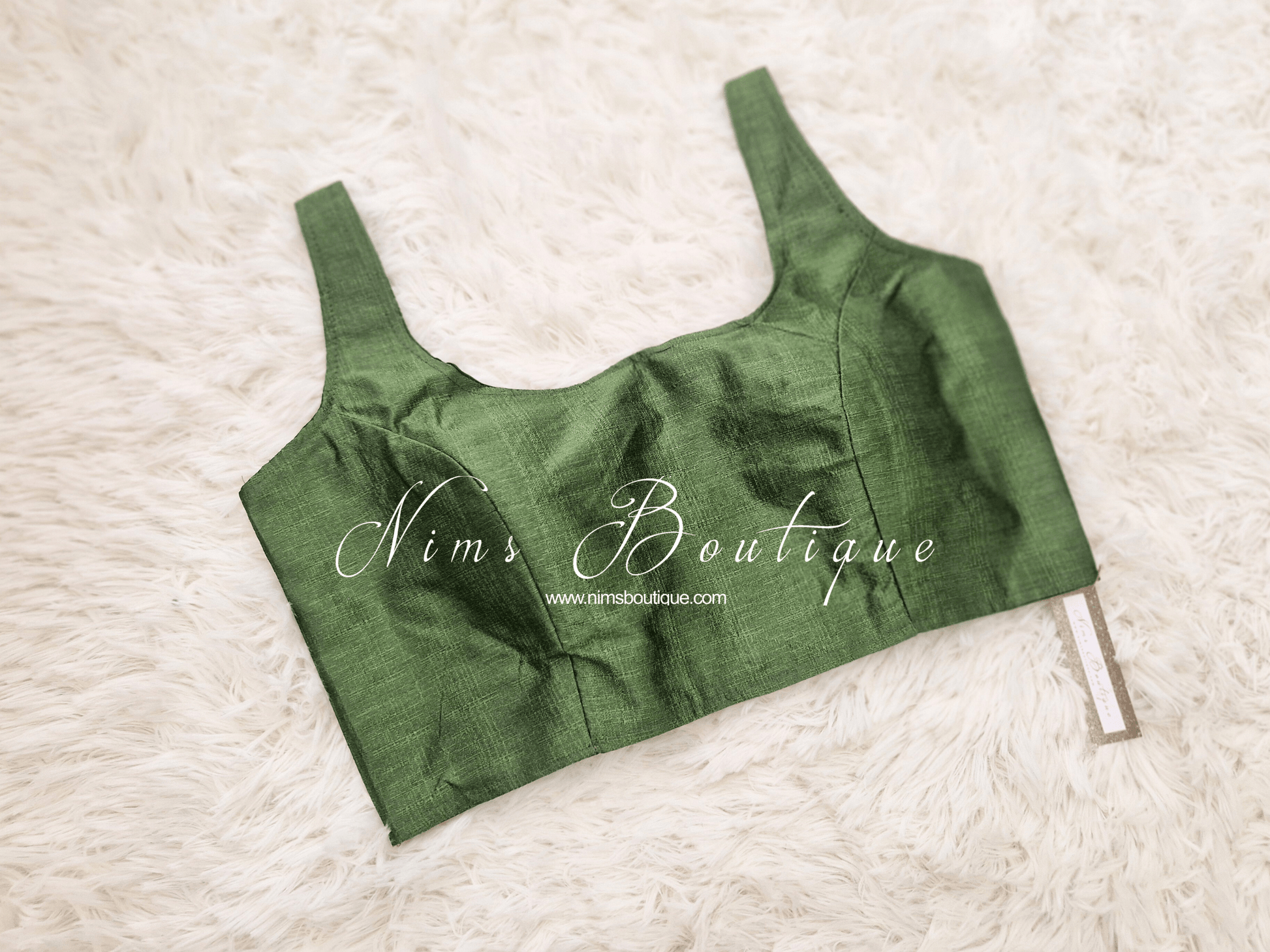 Nims Boutique The NB Mehndi Green Blouse 12-14