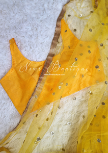 Nims Boutique NB Yellow Net Sequin Dupatta/Chunni