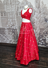 Rani Luxury Red Silk Mirror readymade skirt/lehnga (size 4-20)