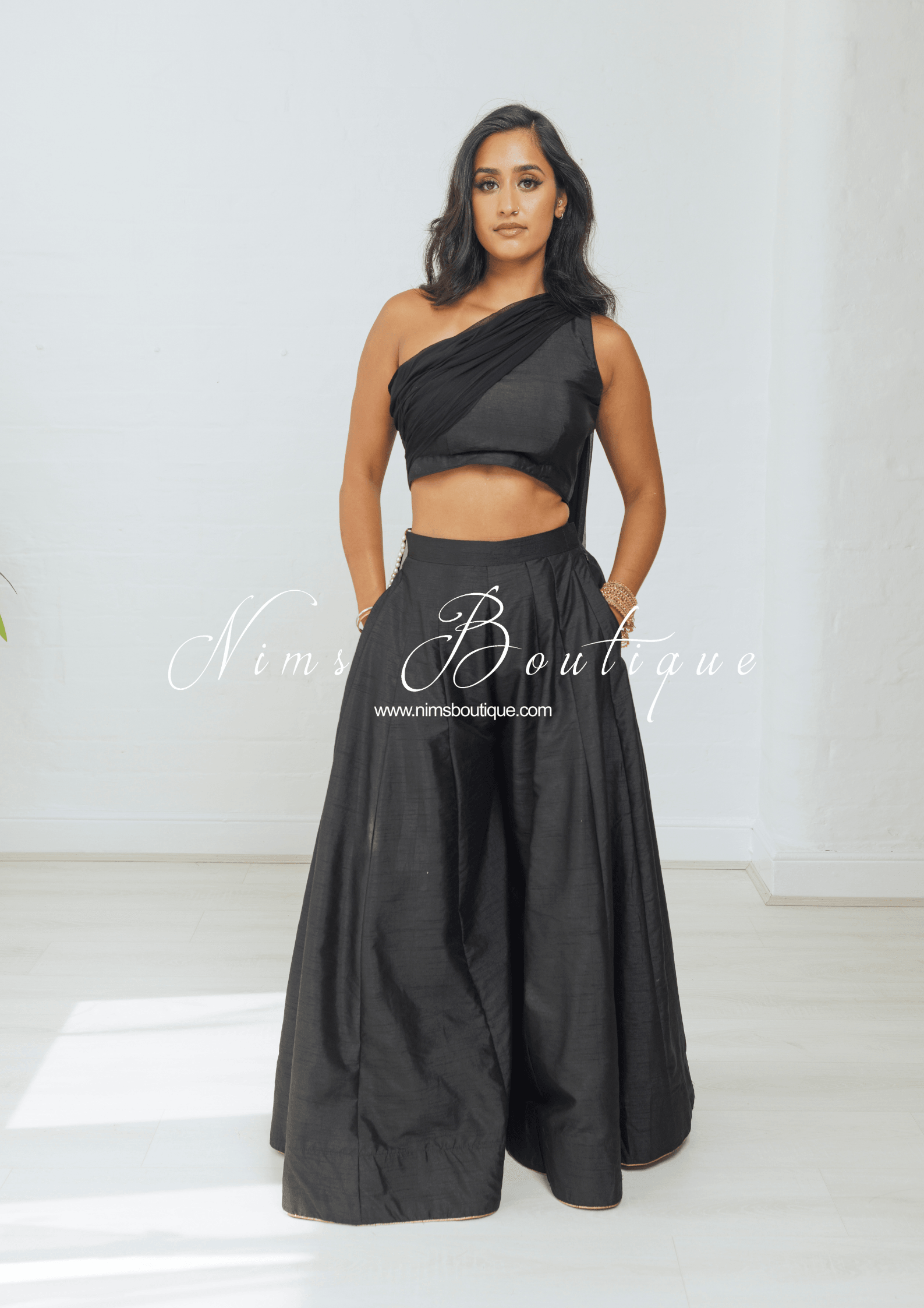 Nims Boutique Arya Black Flared Trousers sizes 4-14