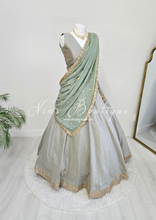 Ria Luxury Sage Green Georgette Dupatta/Chunni