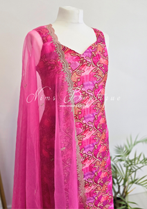 Kajal Pink Printed Pajami Suit (sizes 6 to 18)