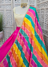 Multicolour Stripe Georgette Dupatta/Chunni (3)